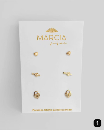 Set de Aretes Dorados – Estilo y Versatilidad | Kechic