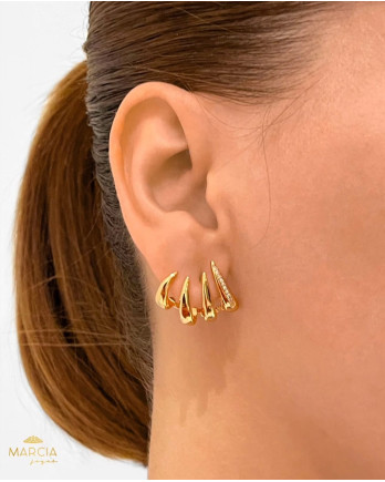 Aretes Ear Cuff Dorados – Estilo sin perforaciones | Kechic